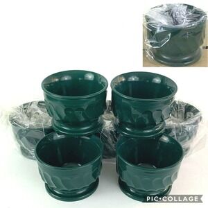 Turnbury Dinex Hunter Green Insulated Melmac Bowls Swirl Lot of 48 Made USA 5 Oz